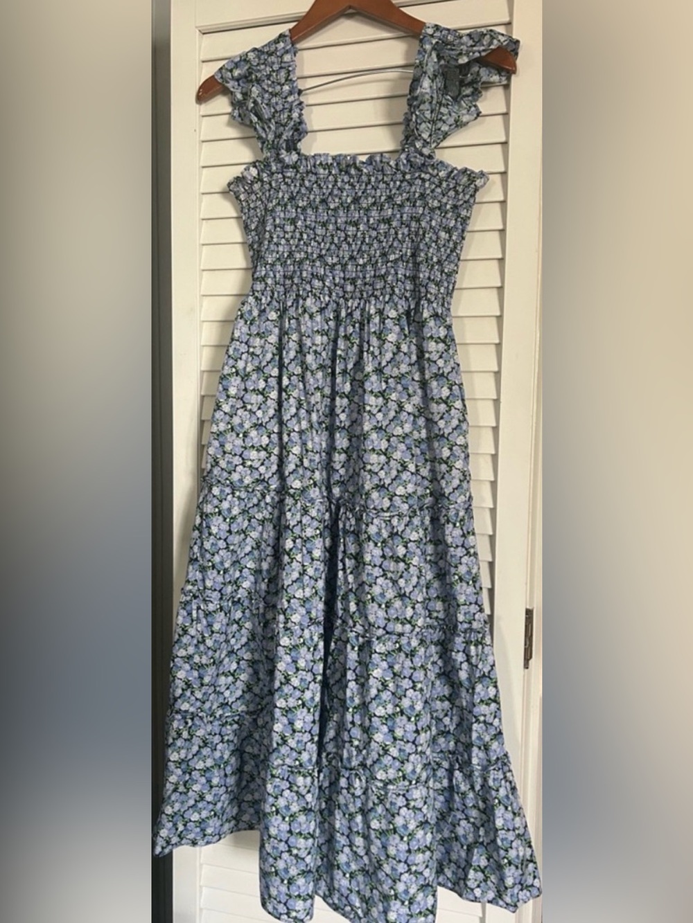 HILL HOUSE Blue Floral Nap Dress